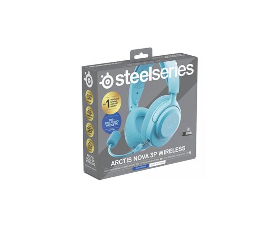 Наушники SteelSeries Arctis Nova 3P Wireless MultiPlatform Aqua (61688), изображение 5 Наушники SteelSeries Arctis Nova 3P Wireless MultiPlatform Aqua (61688), изображение 5