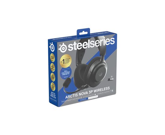 Наушники SteelSeries Arctis Nova 3P Wireless MultiPlatform Black (61686), изображение 5 Наушники SteelSeries Arctis Nova 3P Wireless MultiPlatform Black (61686), изображение 5