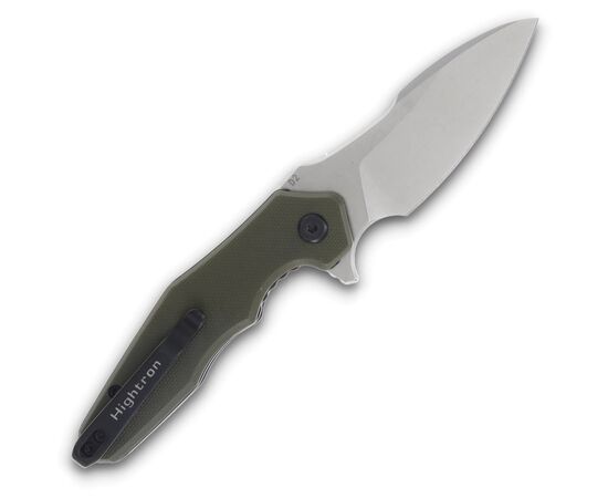 Нож Hightron Mini Ventura, D2, G10, зелений, сталевий stonewash клинок (HK05GRNS), изображение 3 Нож Hightron Mini Ventura, D2, G10, зелений, сталевий stonewash клинок (HK05GRNS), изображение 3