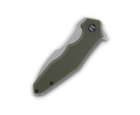Нож Hightron Mini Ventura, D2, G10, зелений, сталевий stonewash клинок (HK05GRNS), изображение 6 Нож Hightron Mini Ventura, D2, G10, зелений, сталевий stonewash клинок (HK05GRNS), изображение 6