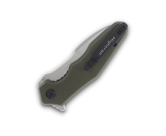 Нож Hightron Mini Ventura, D2, G10, зелений, сталевий stonewash клинок (HK05GRNS), изображение 7 Нож Hightron Mini Ventura, D2, G10, зелений, сталевий stonewash клинок (HK05GRNS), изображение 7