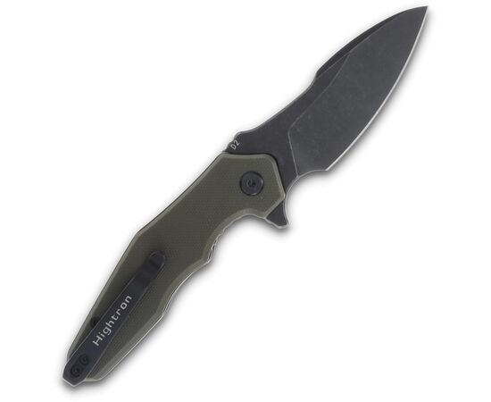 Нож Hightron Mini Ventura, D2, G10, зелений, чорний stonewash клинок (HK05GRNBS), изображение 3 Нож Hightron Mini Ventura, D2, G10, зелений, чорний stonewash клинок (HK05GRNBS), изображение 3