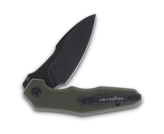 Нож Hightron Mini Ventura, D2, G10, зелений, чорний stonewash клинок (HK05GRNBS), изображение 5 Нож Hightron Mini Ventura, D2, G10, зелений, чорний stonewash клинок (HK05GRNBS), изображение 5