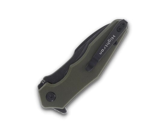 Нож Hightron Mini Ventura, D2, G10, зелений, чорний stonewash клинок (HK05GRNBS), изображение 7 Нож Hightron Mini Ventura, D2, G10, зелений, чорний stonewash клинок (HK05GRNBS), изображение 7