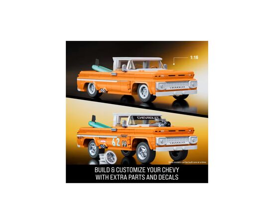 Конструктор Mattel Brick Shop Hot Wheels Elite Chevy 858 деталей (JFT20), изображение 2 Конструктор Mattel Brick Shop Hot Wheels Elite Chevy 858 деталей (JFT20), изображение 2