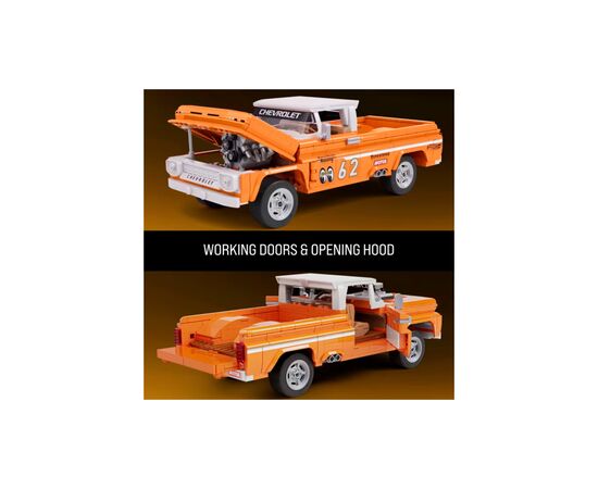 Конструктор Mattel Brick Shop Hot Wheels Elite Chevy 858 деталей (JFT20), изображение 5 Конструктор Mattel Brick Shop Hot Wheels Elite Chevy 858 деталей (JFT20), изображение 5