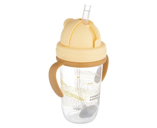 Поїльник-непроливайка Canpol babies MOUNTAINS з трубочкою і обтяжувачем, 270 мл, бежева (56/620_bei), зображення 3 Поїльник-непроливайка Canpol babies MOUNTAINS з трубочкою і обтяжувачем, 270 мл, бежева (56/620_bei), зображення 3