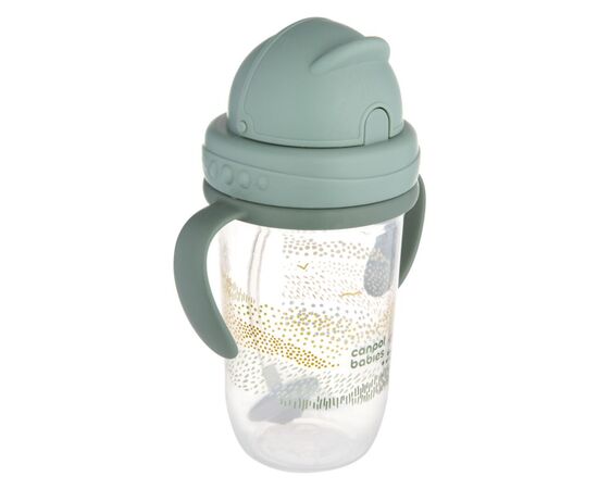 Поїльник-непроливайка Canpol babies MOUNTAINS з трубочкою і обтяжувачем, 270 мл, зелена (56/620_gre), зображення 2 Поїльник-непроливайка Canpol babies MOUNTAINS з трубочкою і обтяжувачем, 270 мл, зелена (56/620_gre), зображення 2