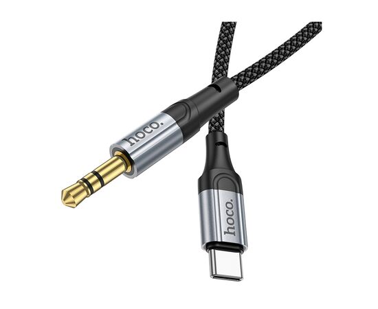 Кабель мультимедийный USB-C to 3.5mm M 1.0m Black HOCO (6942007608824), изображение 4 Кабель мультимедийный USB-C to 3.5mm M 1.0m Black HOCO (6942007608824), изображение 4