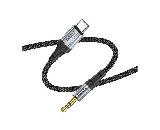 Кабель мультимедийный USB-C to 3.5mm M 1.0m Black HOCO (6942007608824), изображение 6 Кабель мультимедийный USB-C to 3.5mm M 1.0m Black HOCO (6942007608824), изображение 6