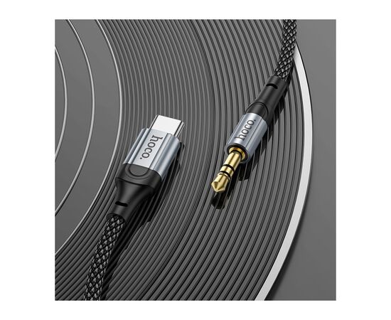 Кабель мультимедийный USB-C to 3.5mm M 1.0m Black HOCO (6942007608824), изображение 9 Кабель мультимедийный USB-C to 3.5mm M 1.0m Black HOCO (6942007608824), изображение 9