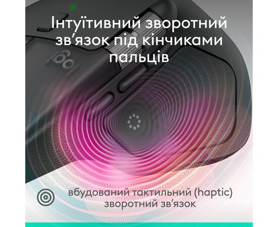 Мышка Logitech MX Master 4 for Business Wireless/Bluetooth Graphite (910-007617), изображение 9 Мышка Logitech MX Master 4 for Business Wireless/Bluetooth Graphite (910-007617), изображение 9