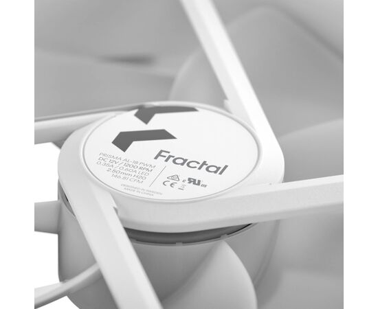 Кулер для корпуса Fractal Design Prisma AL-18 ARGB PWM White (FD-FAN-PRI-AL18-PWM-WT), изображение 8 Кулер для корпуса Fractal Design Prisma AL-18 ARGB PWM White (FD-FAN-PRI-AL18-PWM-WT), изображение 8