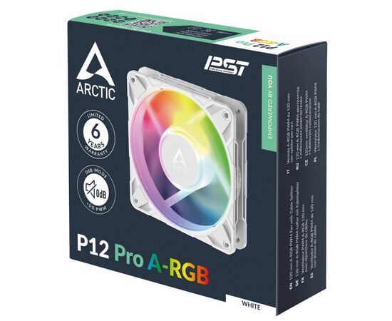 Кулер для корпуса Arctic P12 PRO A-RGB WHT (ACFAN00311A), изображение 8 Кулер для корпуса Arctic P12 PRO A-RGB WHT (ACFAN00311A), изображение 8