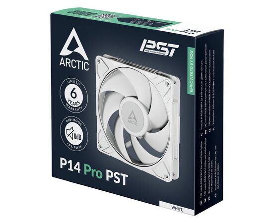 Кулер для корпуса Arctic P14 PRO PST WHT (ACFAN00317A), изображение 6 Кулер для корпуса Arctic P14 PRO PST WHT (ACFAN00317A), изображение 6