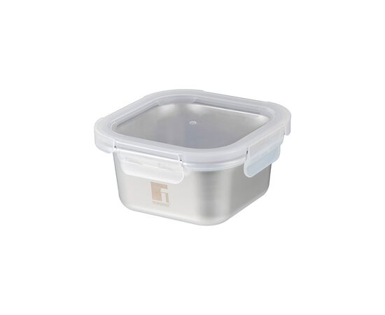 Пищевой контейнер Bergner Go Lovers з нержавіючої сталі квадратний 640 мл (BG-36313-GY) Пищевой контейнер Bergner Go Lovers з нержавіючої сталі квадратний 640 мл (BG-36313-GY)