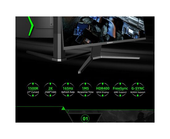 Монитор Gamemax GMX27C165Q, изображение 9 Монитор Gamemax GMX27C165Q, изображение 9