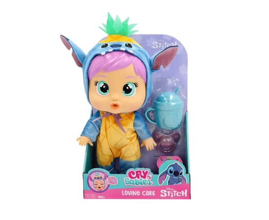 Кукла IMC Cry babies Любовь и забота Дисней Плакса Стич с аксессуарами 26 см (927377), изображение 2 Кукла IMC Cry babies Любовь и забота Дисней Плакса Стич с аксессуарами 26 см (927377), изображение 2