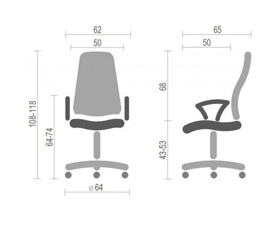 Офісне крісло Аклас Гилмор FX CH TILT Серое (10920), зображення 6 Офісне крісло Аклас Гилмор FX CH TILT Серое (10920), зображення 6