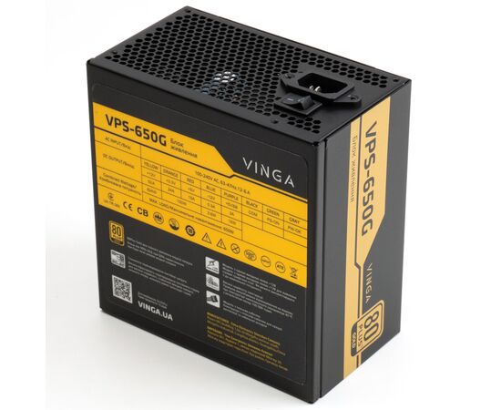 Блок питания Vinga 650W (VPS-650G), изображение 6 Блок питания Vinga 650W (VPS-650G), изображение 6