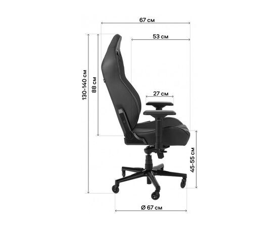 Кресло игровое GT Racer X-8009 Dark Gray/Black (X-8009 Fabric Dark Gray/Black), изображение 11 Кресло игровое GT Racer X-8009 Dark Gray/Black (X-8009 Fabric Dark Gray/Black), изображение 11