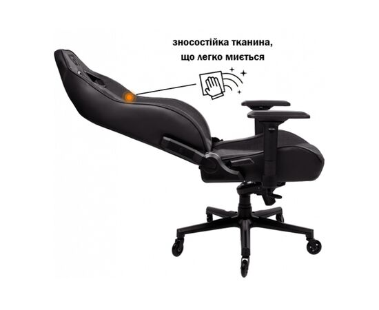 Кресло игровое GT Racer X-8009 Dark Gray/Black (X-8009 Fabric Dark Gray/Black), изображение 3 Кресло игровое GT Racer X-8009 Dark Gray/Black (X-8009 Fabric Dark Gray/Black), изображение 3