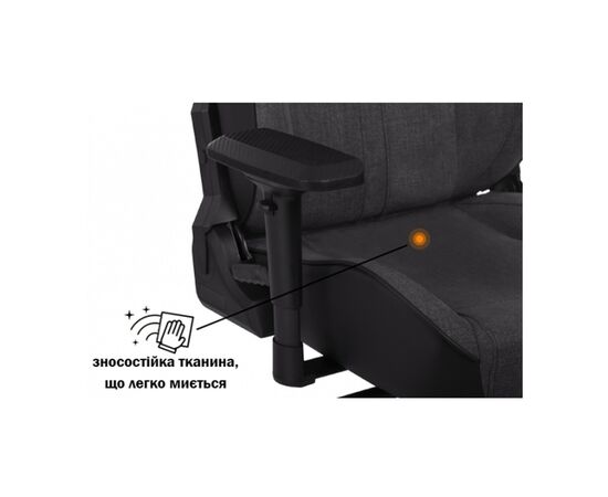 Кресло игровое GT Racer X-8009 Dark Gray/Black (X-8009 Fabric Dark Gray/Black), изображение 9 Кресло игровое GT Racer X-8009 Dark Gray/Black (X-8009 Fabric Dark Gray/Black), изображение 9