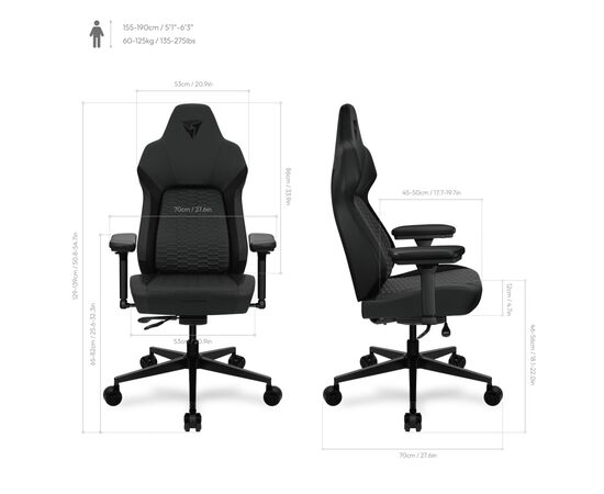Кресло игровое TX3 Core Smart Racer Black (TEGC-2069101.11), изображение 8 Кресло игровое TX3 Core Smart Racer Black (TEGC-2069101.11), изображение 8