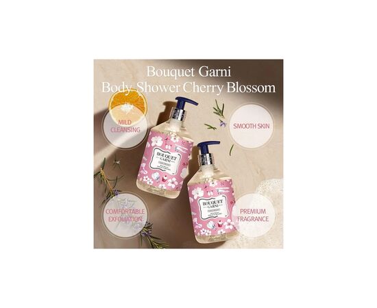Гель для душа Bouquet Garni Cherry Blossom 520 мл (8809487040958), изображение 2 Гель для душа Bouquet Garni Cherry Blossom 520 мл (8809487040958), изображение 2