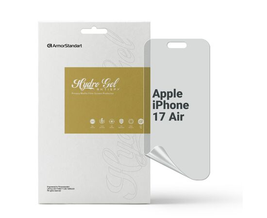 Пленка защитная Armorstandart hydrogel Anti-spy Apple iPhone 17 Air (ARM86182)