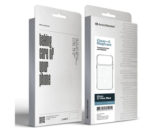 Чехол для мобильного телефона Armorstandart Clear-C MagCase Apple iPhone 17 Pro Max Transparent (ARM87400), изображение 5