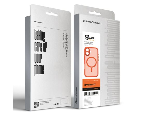 Чохол до мобільного телефона Armorstandart Lush MagCase Apple iPhone 17 Orange (ARM87483), зображення 3