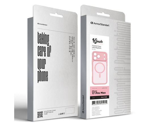 Чохол до мобільного телефона Armorstandart Lush MagCase Apple iPhone 17 Pro Max Pale Pink (ARM87502), зображення 3