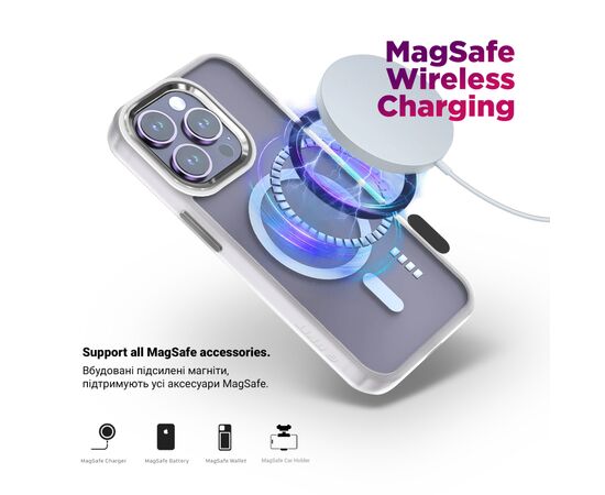 Чехол для мобильного телефона Armorstandart Unit MagCase Apple iPhone 17 Pro Max Matte Clear (ARM86299), изображение 3