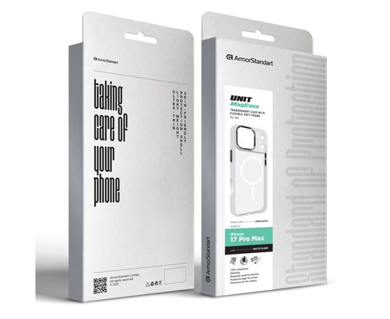 Чехол для мобильного телефона Armorstandart Unit MagCase Apple iPhone 17 Pro Max Matte Clear (ARM86299), изображение 6