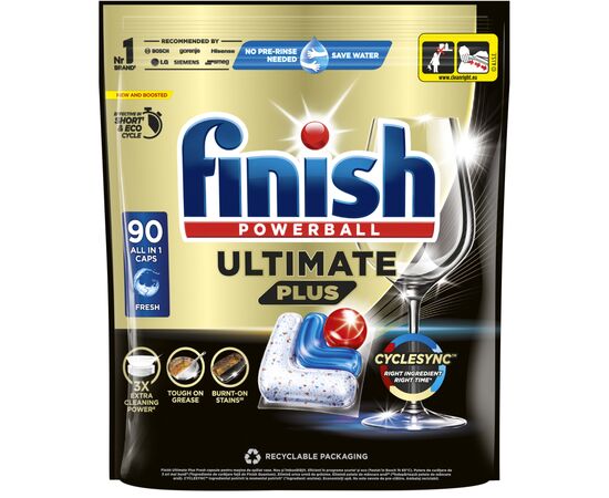 Таблетки для посудомоечных машин Finish Ultimate Plus All in 1 Fresh 90 шт. (5908252018444) Таблетки для посудомоечных машин Finish Ultimate Plus All in 1 Fresh 90 шт. (5908252018444)