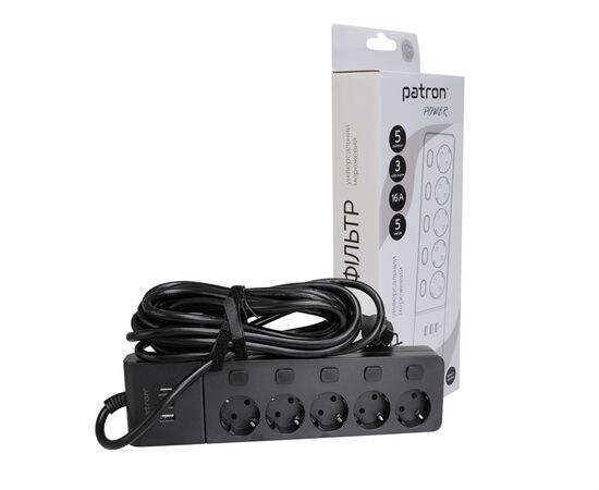 Сетевой фильтр питания Patron SP-1655-USB Сетевой фильтр питания Patron SP-1655-USB