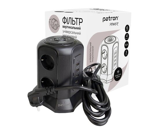 Сетевой фильтр питания Patron SP-1663-USBTW Сетевой фильтр питания Patron SP-1663-USBTW