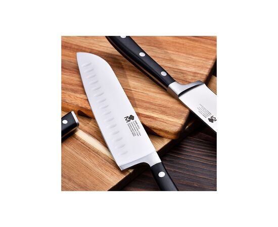 Кухонный нож MasterPro Foodies collection сантоку 17,5 см (BGMP-4311), изображение 4 Кухонный нож MasterPro Foodies collection сантоку 17,5 см (BGMP-4311), изображение 4
