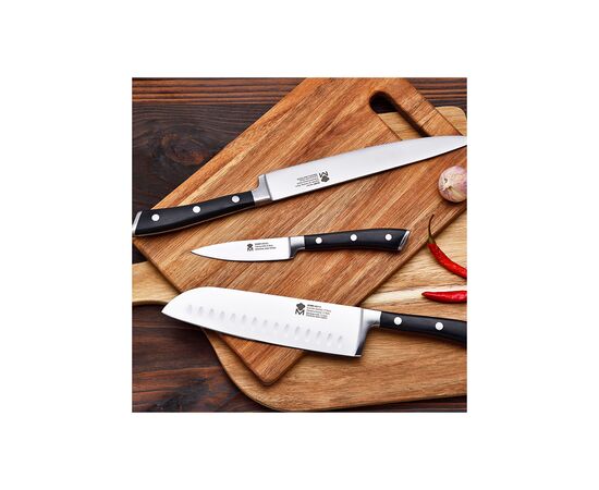 Кухонный нож MasterPro Foodies collection сантоку 17,5 см (BGMP-4311), изображение 5 Кухонный нож MasterPro Foodies collection сантоку 17,5 см (BGMP-4311), изображение 5