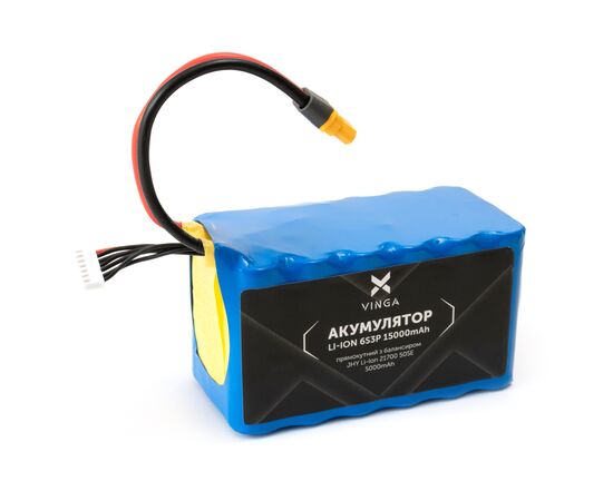 Аккумулятор для дрона Vinga Li-ion 6S3P 15000mAh з балансиром (JHY Li-Ion 21700 5000mAh) (V6S3P-5000), изображение 2 Аккумулятор для дрона Vinga Li-ion 6S3P 15000mAh з балансиром (JHY Li-Ion 21700 5000mAh) (V6S3P-5000), изображение 2