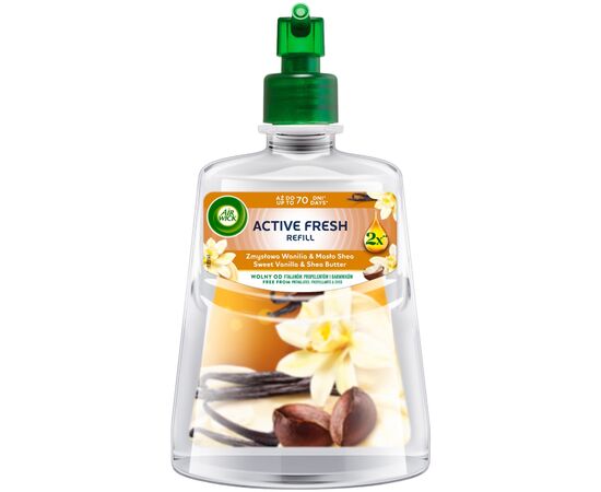 Освежитель воздуха Air Wick Active Fresh Сладкая ваниль и масло ши Сменный флакон 228 мл (5908252018352)