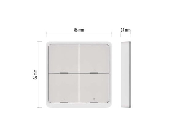 Розумний вимикач EMOS H5013 4 buttons ZigBee 3.0 White (H5013), зображення 12 Розумний вимикач EMOS H5013 4 buttons ZigBee 3.0 White (H5013), зображення 12