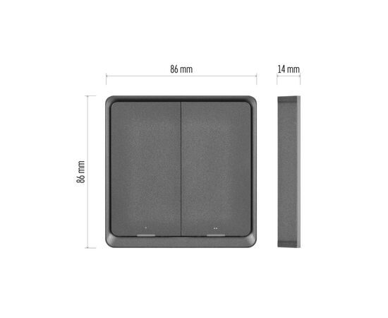 Розумний вимикач EMOS H5015 2 buttons ZigBee 3.0 Black (H5015), зображення 12 Розумний вимикач EMOS H5015 2 buttons ZigBee 3.0 Black (H5015), зображення 12
