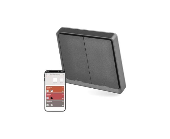 Розумний вимикач EMOS H5015 2 buttons ZigBee 3.0 Black (H5015), зображення 2 Розумний вимикач EMOS H5015 2 buttons ZigBee 3.0 Black (H5015), зображення 2