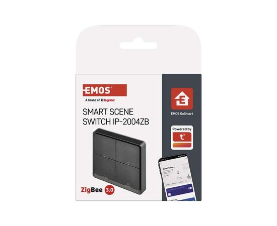 Розумний вимикач EMOS H5016 4 buttons ZigBee 3.0 Black (H5016), зображення 12 Розумний вимикач EMOS H5016 4 buttons ZigBee 3.0 Black (H5016), зображення 12
