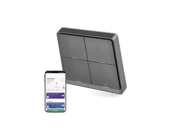 Розумний вимикач EMOS H5016 4 buttons ZigBee 3.0 Black (H5016), зображення 2 Розумний вимикач EMOS H5016 4 buttons ZigBee 3.0 Black (H5016), зображення 2