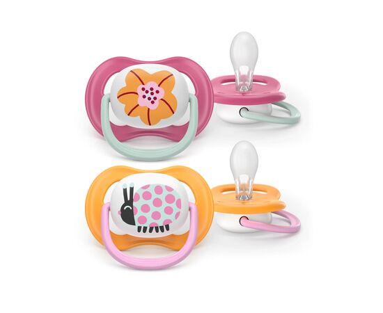 Пустышка Philips AVENT Ultra Air 6-18 місяців 2 шт рожево-помаранчев (SCF080/27) Пустышка Philips AVENT Ultra Air 6-18 місяців 2 шт рожево-помаранчев (SCF080/27)