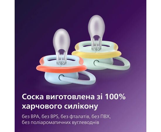 Пустышка Philips AVENT Ultra Air 0-6 місяців 2 шт блакитна (SCF087/02), изображение 8 Пустышка Philips AVENT Ultra Air 0-6 місяців 2 шт блакитна (SCF087/02), изображение 8