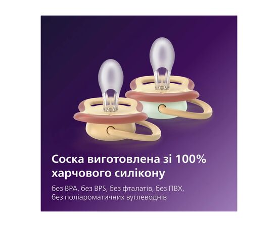Пустышка Philips AVENT Ultra Air 0-6 місяців 2 шт нейтральна, день/ніч (SCF087/09), изображение 9 Пустышка Philips AVENT Ultra Air 0-6 місяців 2 шт нейтральна, день/ніч (SCF087/09), изображение 9